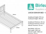 Birlea Denver 4ft6 Double Pine Wooden Bed Frame Thumbnail