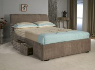 Limelight Oberon 5ft Kingsize Mink Fabric Bed Frame with Drawers Thumbnail