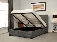 Emporia Albany 4ft6 Double Grey Fabric Ottoman Bed Thumbnail