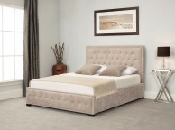 Emporia Albany 4ft6 Double Stone Fabric Ottoman Bed Thumbnail