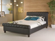 Limelight Phoenix Black 5ft Kingsize Faux Leather Bed Frame Thumbnail