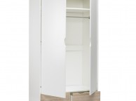 LPD Stockholm 2 Door Wardrobe In White And Oak Thumbnail