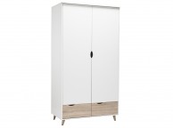 LPD Stockholm 2 Door Wardrobe In White And Oak Thumbnail