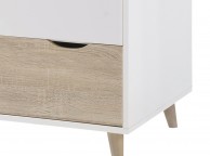 LPD Stockholm 1 Door Wardrobe In White And Oak Thumbnail