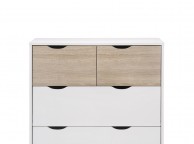 LPD Stockholm 2 Plus 2 Drawer Chest In White And Oak Thumbnail