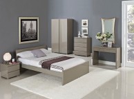 LPD Puro 5ft Kingsize Wooden Bed Frame In Stone Gloss Thumbnail