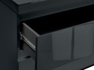 LPD Puro 2 Drawer Bedside In Charcoal Gloss Thumbnail
