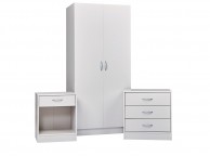 LPD Delta Bedroom Furniture Set In White Thumbnail