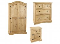 LPD Corona Pine Bedroom Furniture Set Thumbnail