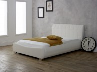 Limelight Dorado 5ft Kingsize White Faux Leather Bed Frame Thumbnail
