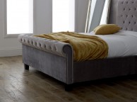Limelight Orbit 5ft Kingsize Plush Silver Velvet Fabric Bed Frame Thumbnail