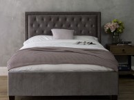 Limelight Rhea 5ft Kingsize Plush Silver Velvet Fabric Bed Frame Thumbnail