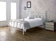 Limelight Gamma 5ft Kingsize White Metal Bed Frame Thumbnail