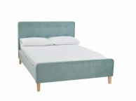 LPD Pierre 5ft Kingsize Aqua Velvet Fabric Bed Frame Thumbnail