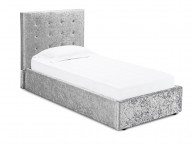 LPD Rimini 3ft Single Silver Velvet Fabric Ottoman Bed Frame Thumbnail