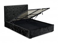 LPD Rimini 5ft Kingsize Black Velvet Fabric Ottoman Bed Frame Thumbnail