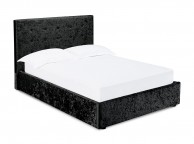 LPD Rimini 4ft6 Double Black Velvet Fabric Ottoman Bed Frame Thumbnail