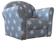 Kidsaw Grey With White Stars Childrens Mini Armchair Thumbnail