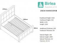 Birlea Hannover 5ft Kingsize Grey Fabric Bed Frame Thumbnail
