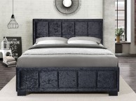 Birlea Hannover 5ft Kingsize Black Crushed Velvet Fabric Bed Frame Thumbnail