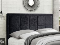 Birlea Hannover 4ft Small Double Black Crushed Velvet Fabric Bed Frame Thumbnail