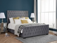 Birlea Marquis 4ft6 Double Grey Velvet Fabric Bed Frame Thumbnail