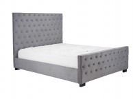 Birlea Marquis 5ft Kingsize Grey Velvet Fabric Bed Frame Thumbnail