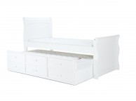 Birlea Verona 3ft Single White Wooden Guest Cabin Bed Thumbnail