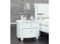 Birlea Aztec White Gloss 2 Drawer Nightstand Thumbnail