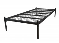 STORE CLEARANCE Metal Beds Platform 4ft (120cm) Small Double Contract Black Metal Bed Frame Thumbnail