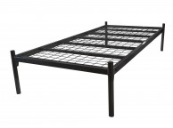 STORE CLEARANCE Metal Beds Platform 4ft (120cm) Small Double Contract Black Metal Bed Frame Thumbnail