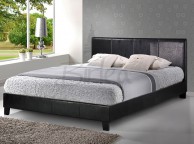 Birlea Berlin 4ft Small Double Black Faux Leather Bed Frame Thumbnail