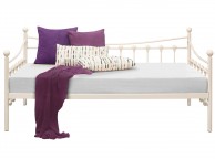 Birlea Chantelle 3ft Single Cream Metal Day Bed With Trundle Thumbnail