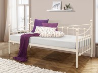 Birlea Chantelle 3ft Single Cream Metal Day Bed With Trundle Thumbnail