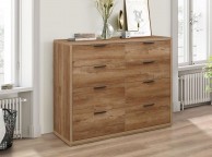 Birlea Stockwell Oak Finish 8 Drawer Merchant Chest Thumbnail