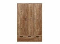 Birlea Stockwell Oak Finish 3 Door 2 Drawer Wardrobe Thumbnail