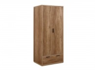 Birlea Stockwell Oak Finish 2 Door 1 Drawer Wardrobe Thumbnail