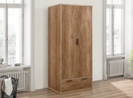 Birlea Stockwell Oak Finish 2 Door 1 Drawer Wardrobe Thumbnail