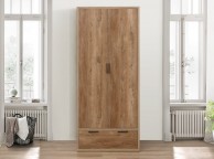 Birlea Stockwell Oak Finish 2 Door 1 Drawer Wardrobe Thumbnail