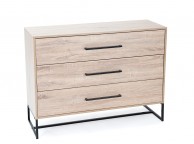 Birlea Conrad Silver Oak Finish 3 Drawer Chest Thumbnail