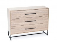 Birlea Conrad Silver Oak Finish 3 Drawer Chest Thumbnail