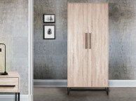 Birlea Conrad Silver Oak Finish 2 Door Wardrobe Thumbnail