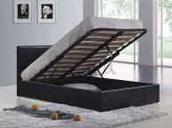 Birlea Berlin Ottoman 4ft Small Double Black Faux Leather Bed Frame Thumbnail