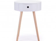 Birlea Quinn White 1 Drawer Side Table Thumbnail