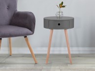 Birlea Quinn Grey 1 Drawer Side Table Thumbnail