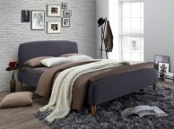 Time Living Geneva 5ft Kingsize Dark Grey Fabric Bed Frame Thumbnail