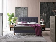 Time Living Novara 4ft6 Double Dark Grey Fabric Bed Frame Thumbnail