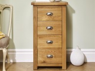 Birlea Woburn Oak 4 Drawer Narrow Chest Thumbnail