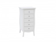 Birlea Paris 5 Drawer Chest In White Thumbnail