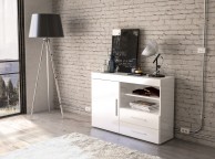 Birlea Edgeware 1 Door 2 Drawer Sideboard In White Thumbnail